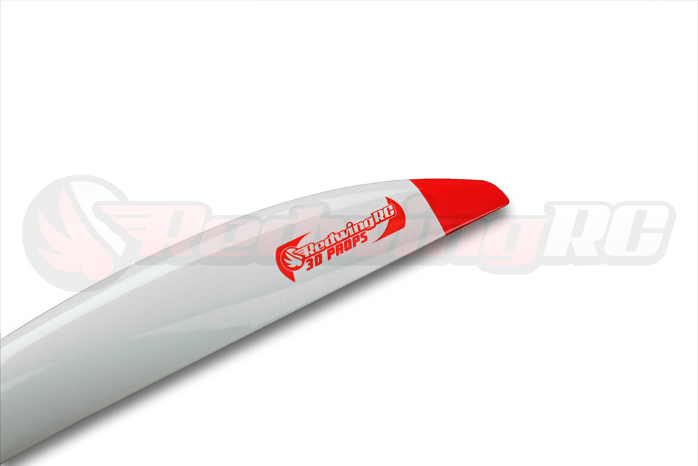 Painted Redwing RC 3d Propeller - White & Red