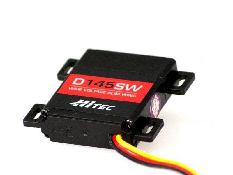 HiTec D145SW 32 Bit, Wide Voltage, Steel Servo .14/83oz @ 7.4V (Slim Wing Servo)