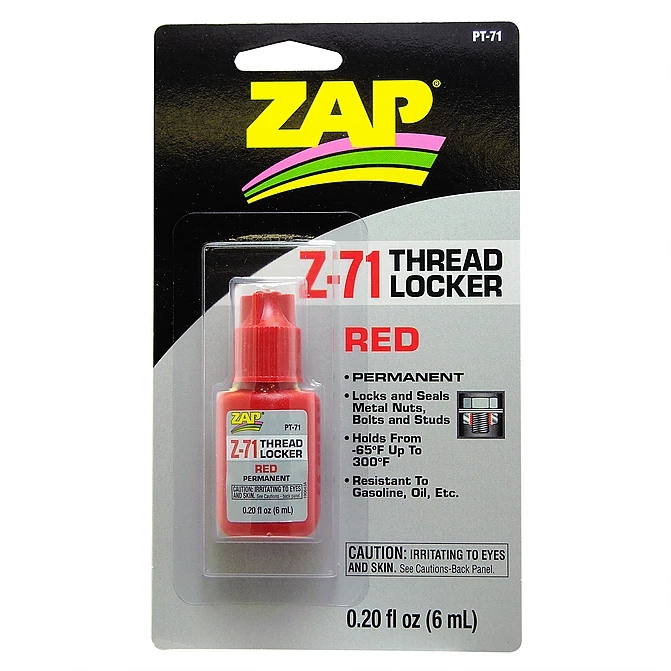 Zap Z-71 Red Thread Locker 0.2oz Bottle 